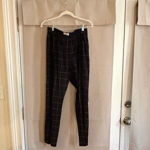 Women’s Black Checkered Pants